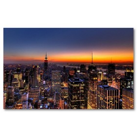 Αφίσα (Νέα Υόρκη, αξιοθέατα, θέα, πόλη, αρχιτεκτονική, κτίρια, Νέα Υόρκη, , ηλιοβασίλεμα)